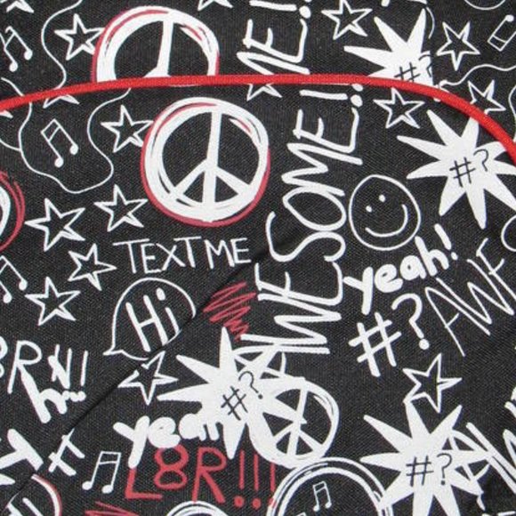 Backpack Red Black and White New - Picture 3 of 3